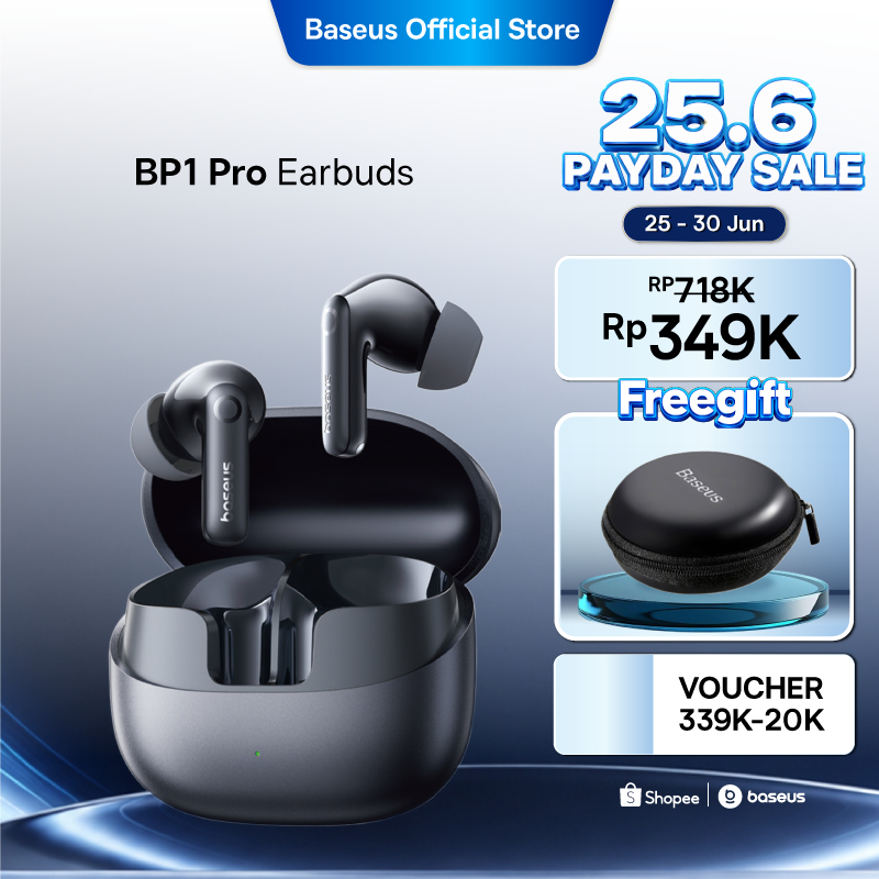Baseus BP1 Pro TWS Adaptive ANC Hi-Res LDAC -50dB 6 Mic ENC with IP55 & 55H Earbud Earphone Bluetoot