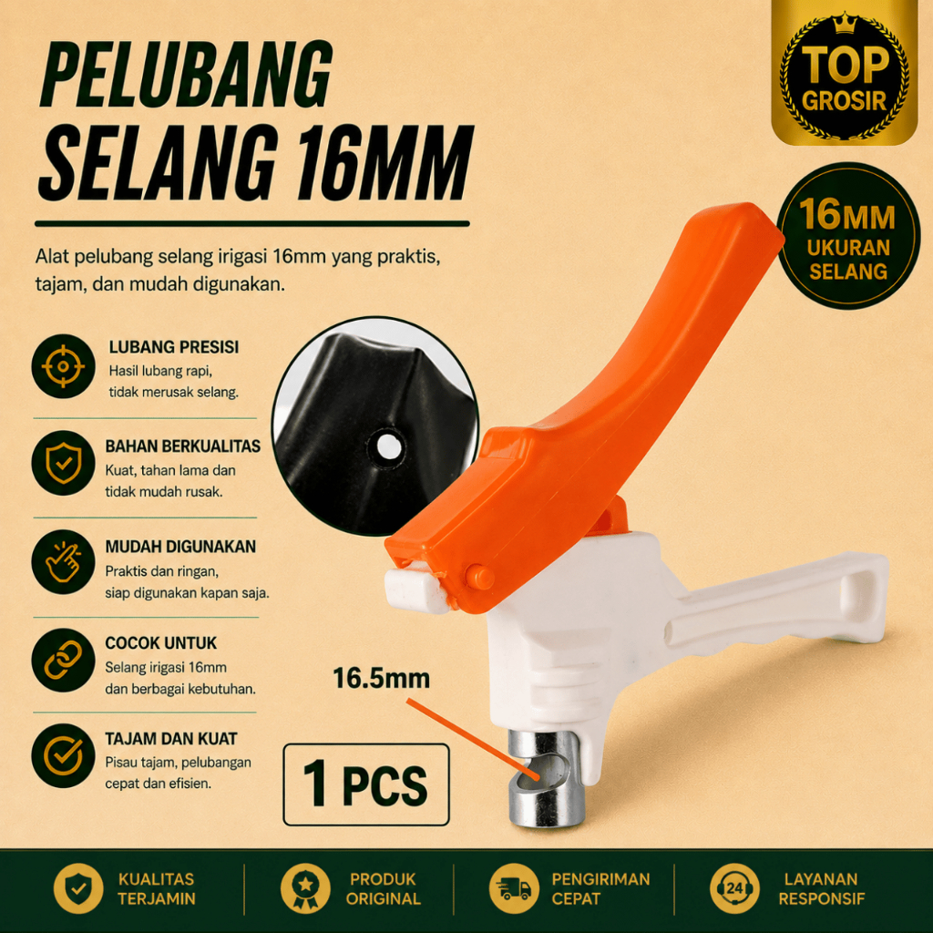 Puncher Drip 16mm Alat Pelubang Selang Tetes Irigasi Pertanian Alat Pencoblos Selang PE 1/2 Inch
