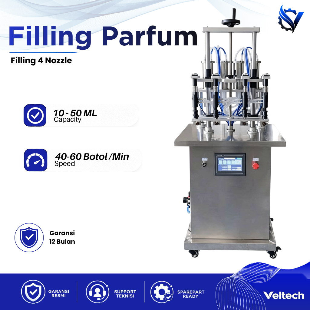 Filling Parfum 4 nozzle | Mesin Pengisian Parfum
