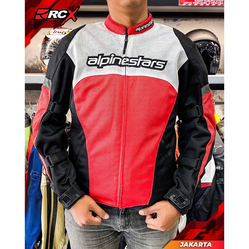 Jacket Alpinestars Fending Black White Red Original Second 2nd Bekas RCX
