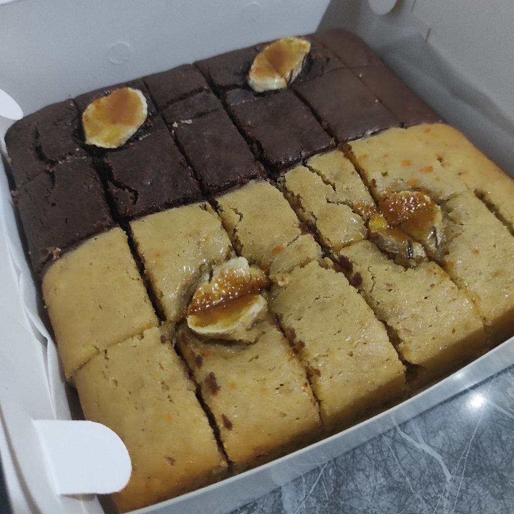Banana Cake 2 rasa Ori Coklat | Cake Pisang Lembut Moist Homemade