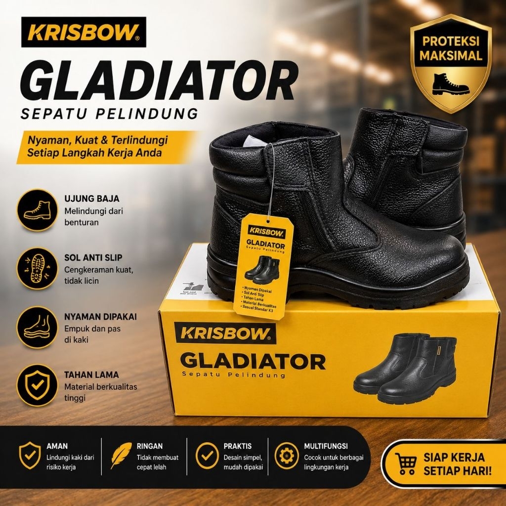 sepatu safety gladiator krisbow