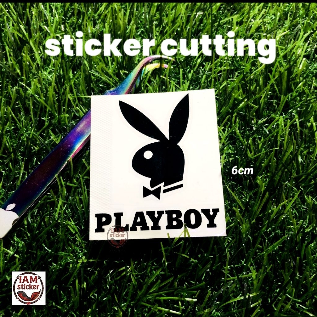 sticker playboy cutting anti air, sticker motor/helm/laptop