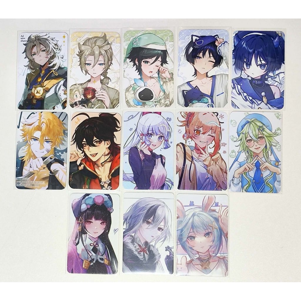 Genshin Impact Photocard Fanmerch Varka Scara Venti Albedo Ayaka Yoimiya Yunjin Sucrose Arlecchino G