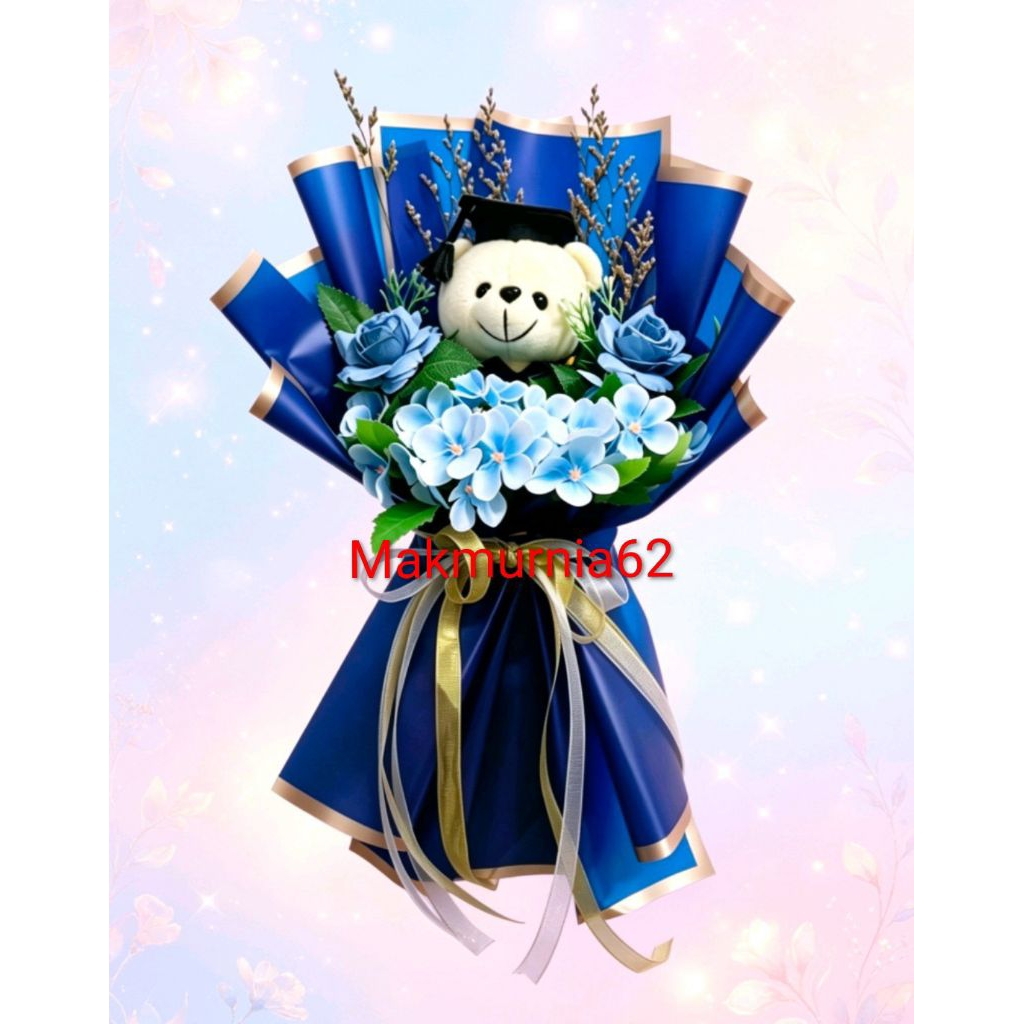 Buket Bunga Wisuda Boneka Beruang - Buket Hadiah Wisuda Pria/Wanita Kado Wisuda Pacar Pria/Wanita
