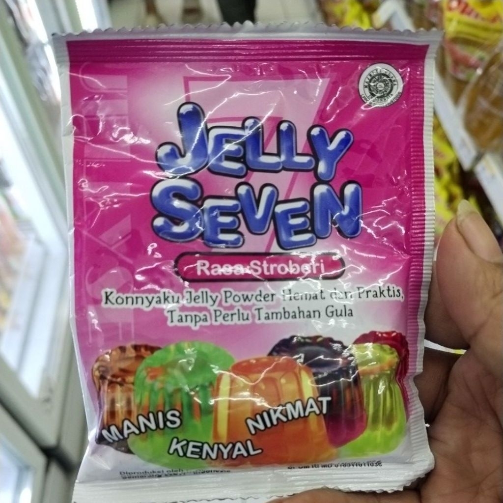 Jelly Agar-agar Seven Rasa melon, strawberry dan anggur