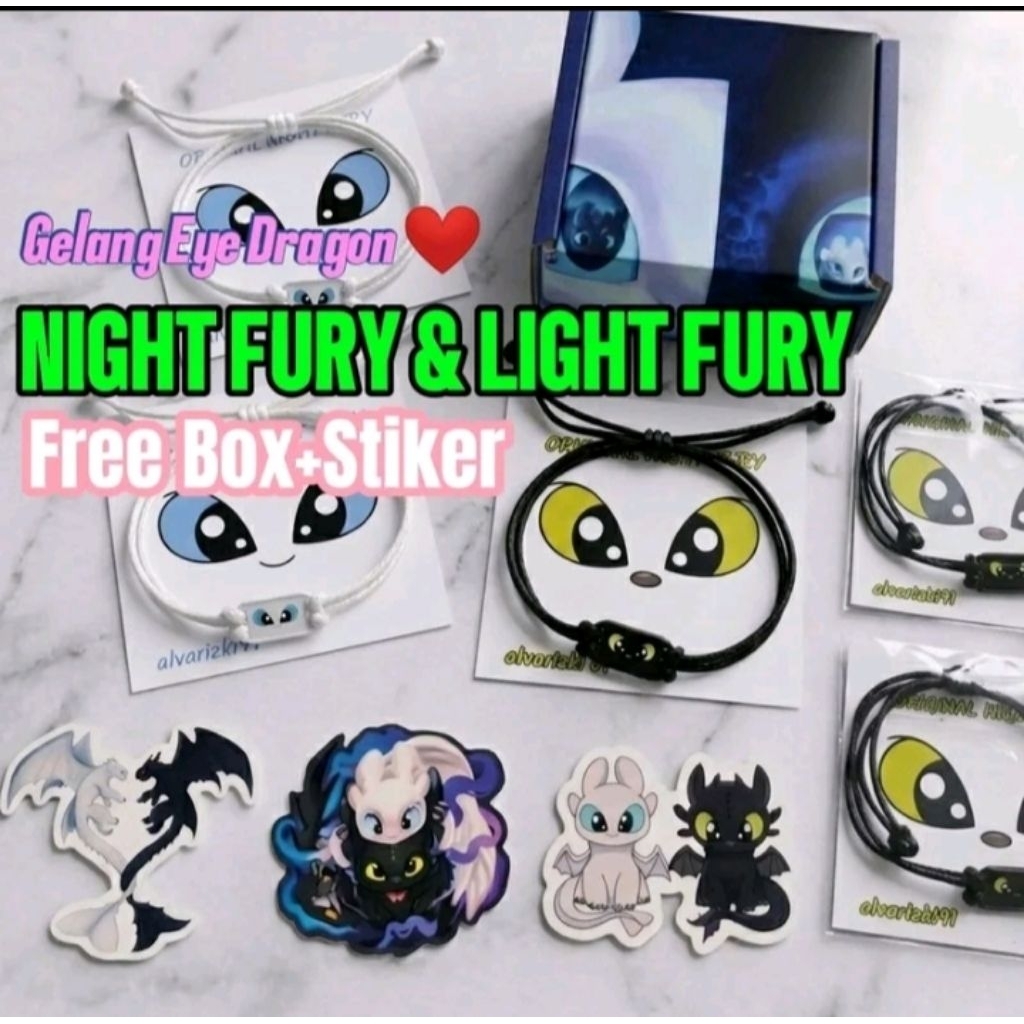 Gelang Couple Eye Night Fury & Light Fury waterproof
