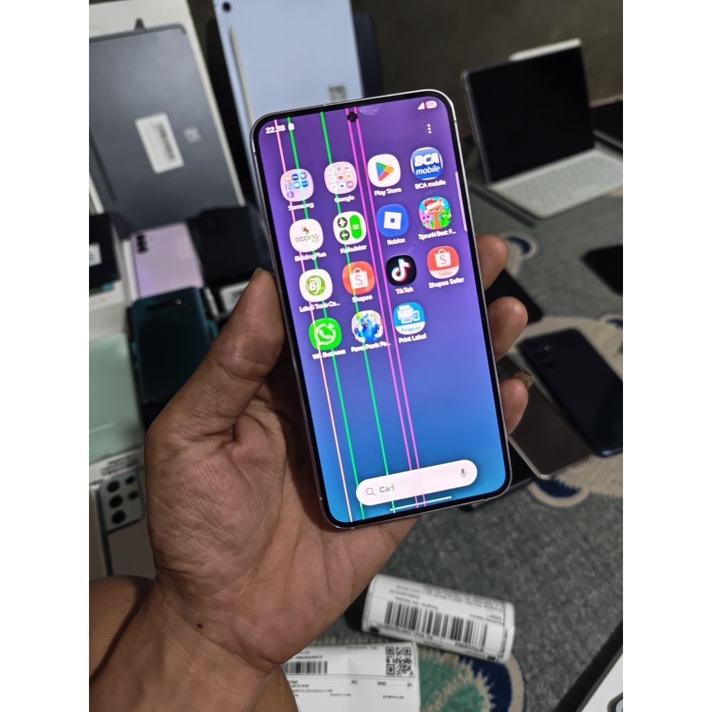 samsung s23 besic 8/256 minus garis lcd