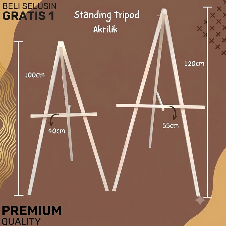 Stand foto besar/ Stand Lukis kayu/ Sandaran Foto Prewedding/ Penyangga Akrilik
