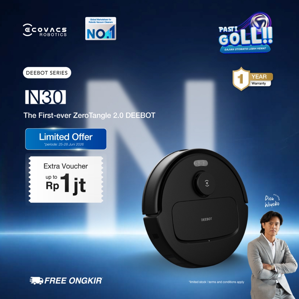 Ecovacs DEEBOT N30 Vacuum Cleaner Vacuum Vacuum Mop Penyedot Debu Sapu Pel