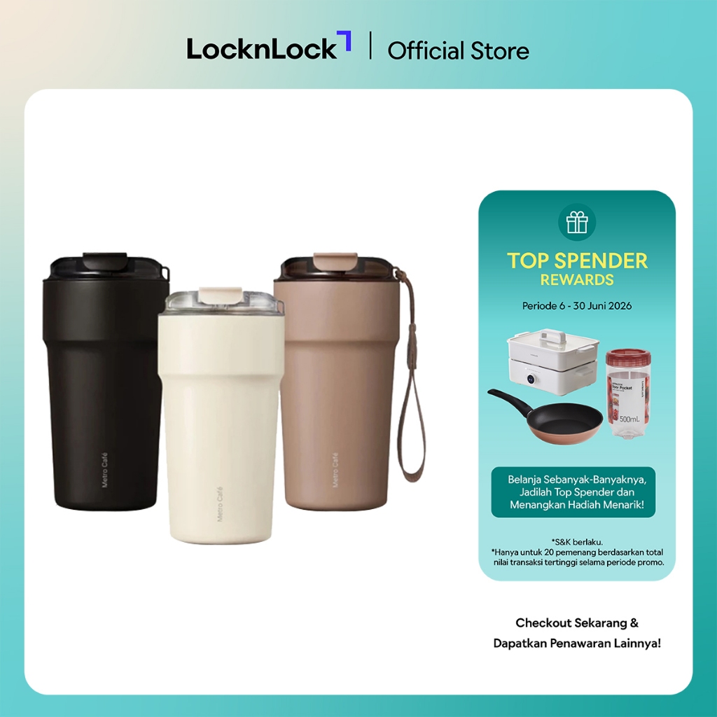 LocknLock Metro Cafe Ceramic Coating Tumbler 500ml - LHC4357