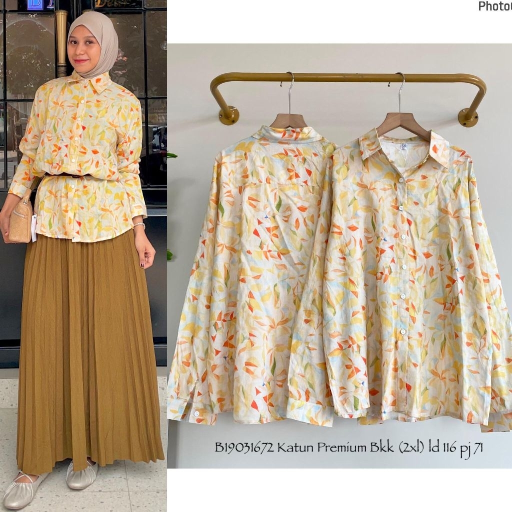 Real pic Original dan Termurah Kemeja katun Bangkok Premium butik import / Kemeja Bangkok Oversize /