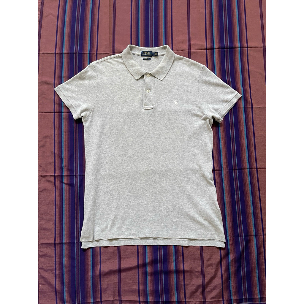 Polo Shirt Ralph Lauren Grey White Pony
