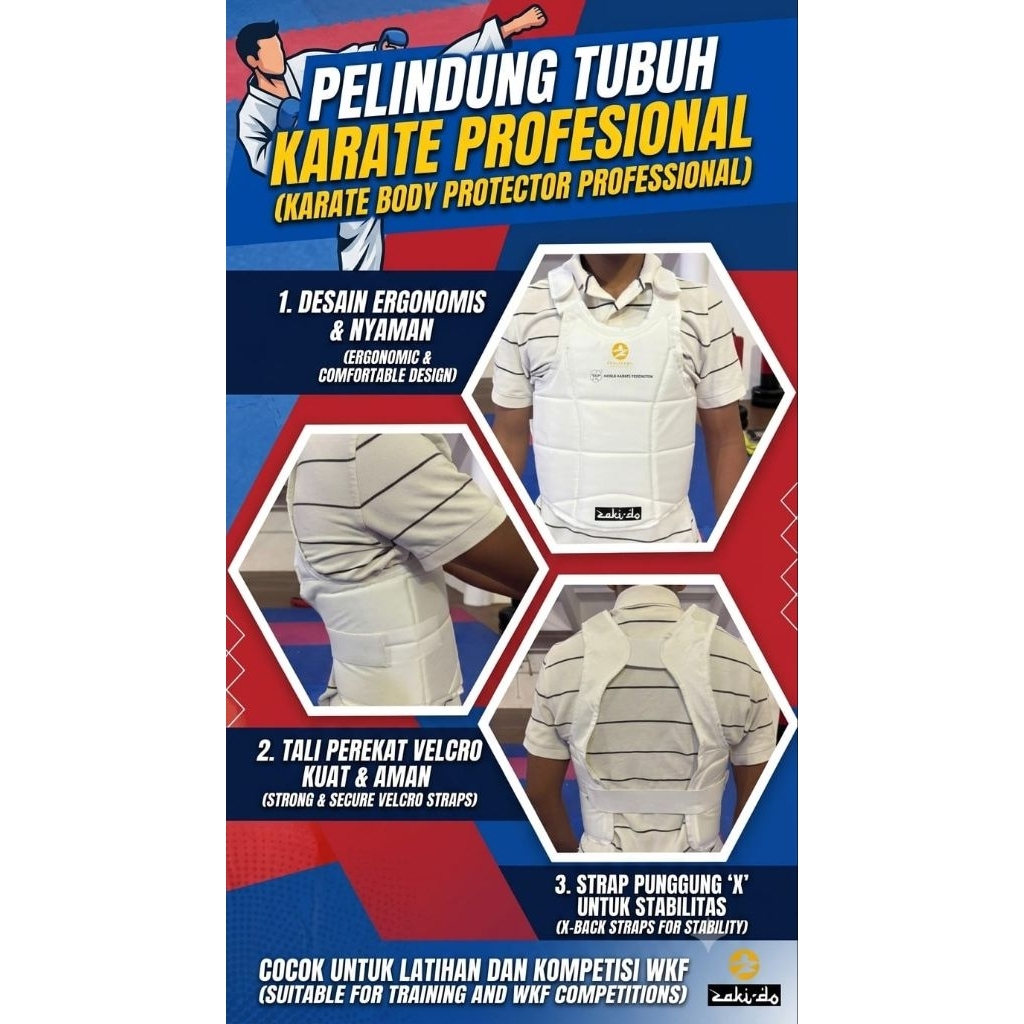 body protector karate/body protector karate cowok