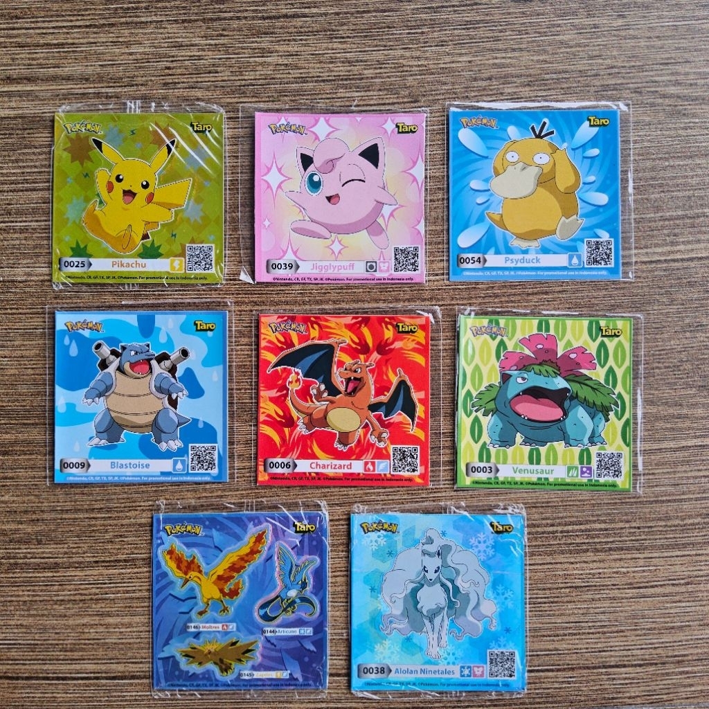 Stiker Pokemon Taro Set