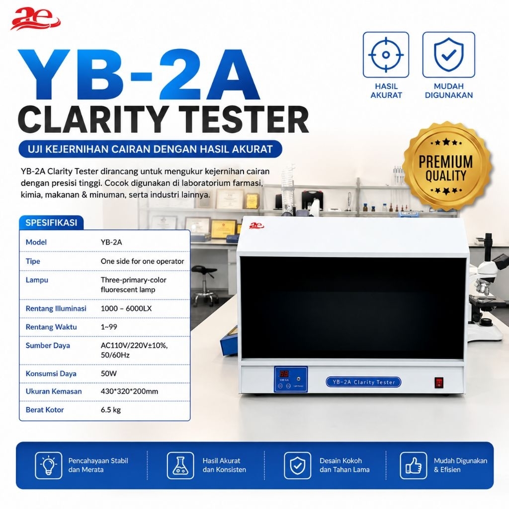 Clarify Clarity Tester | Alat Uji Kejernihan Cairan Laboratorium Farmasi Kimia QC Quality Control
