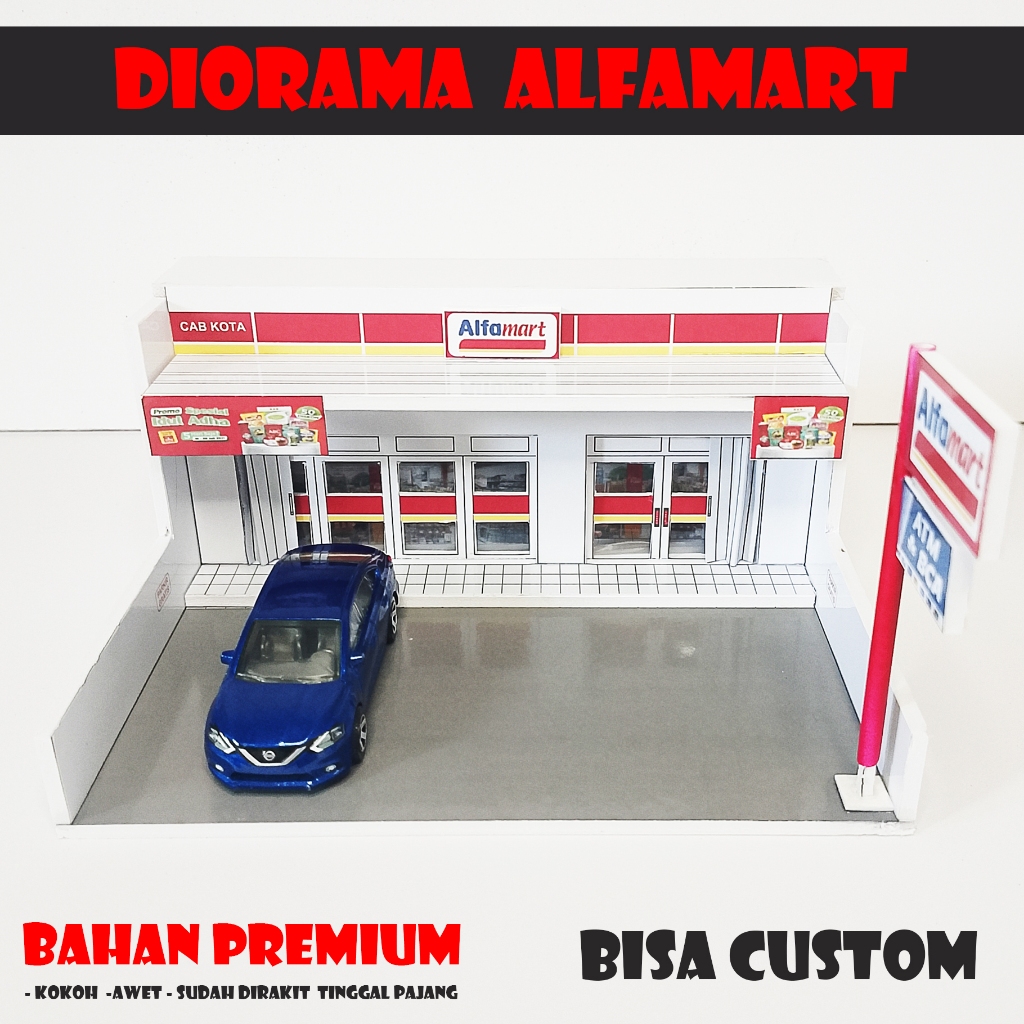 DIORAMA / MINIATUR ALFAMART SKALA 64 (NON TROTOAR)