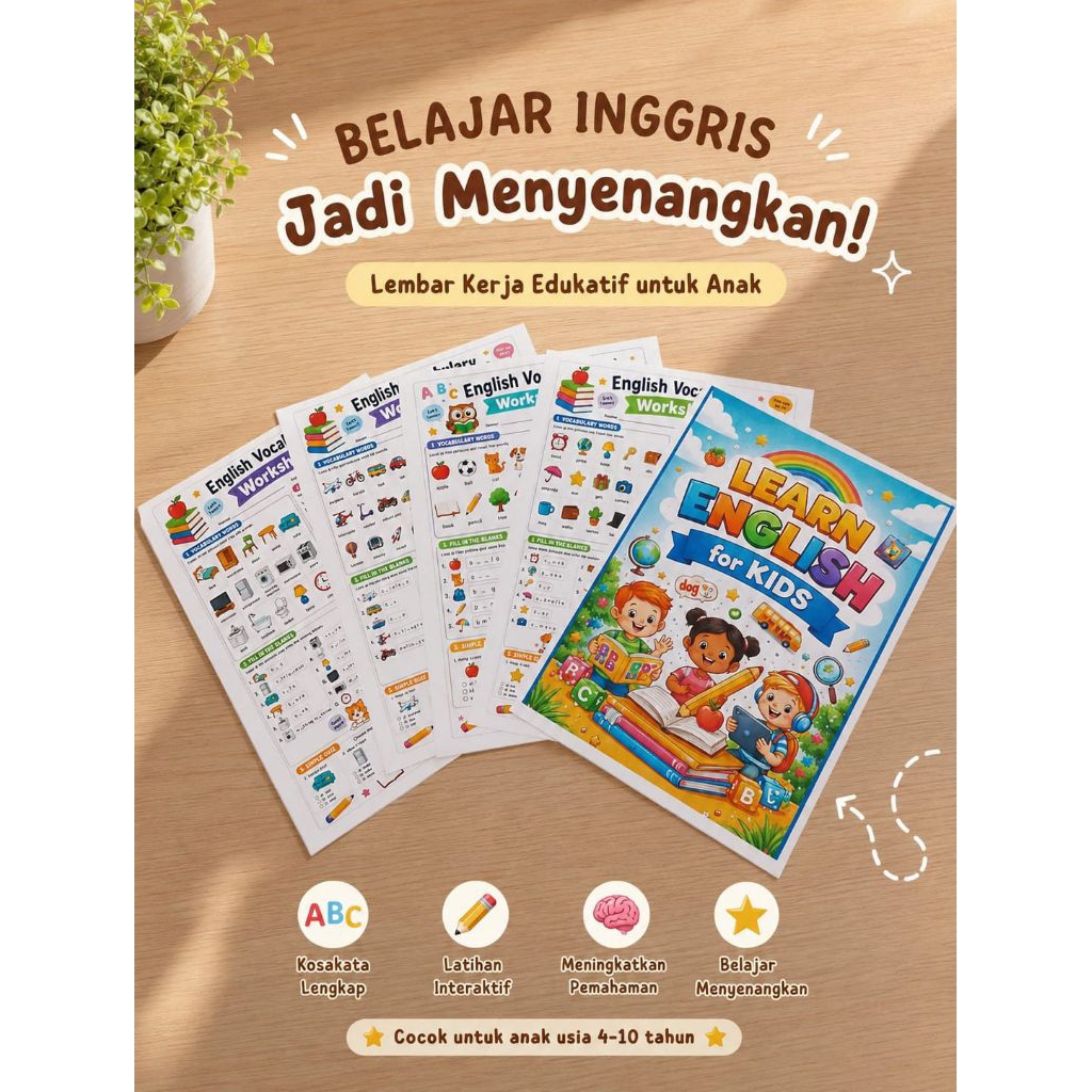New Worksheet Bahasa Inggris & coding untuk anak