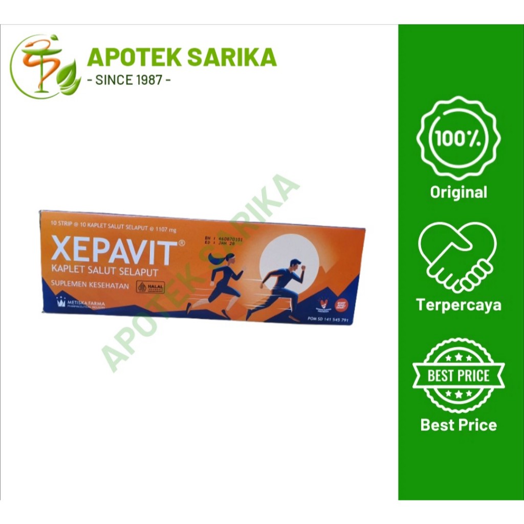 Xepavit Kaplet Salut Selaput Strip 10 Kaplet Suplemen Kesehatan