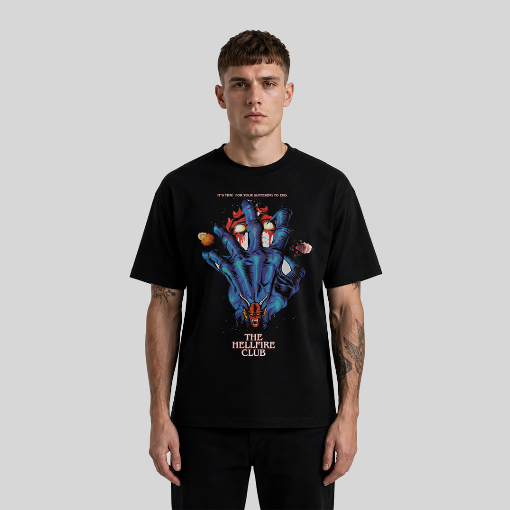 Kaos Stranger Things Billy Butcher Hellfire Club - Hellfire Club T-shirt