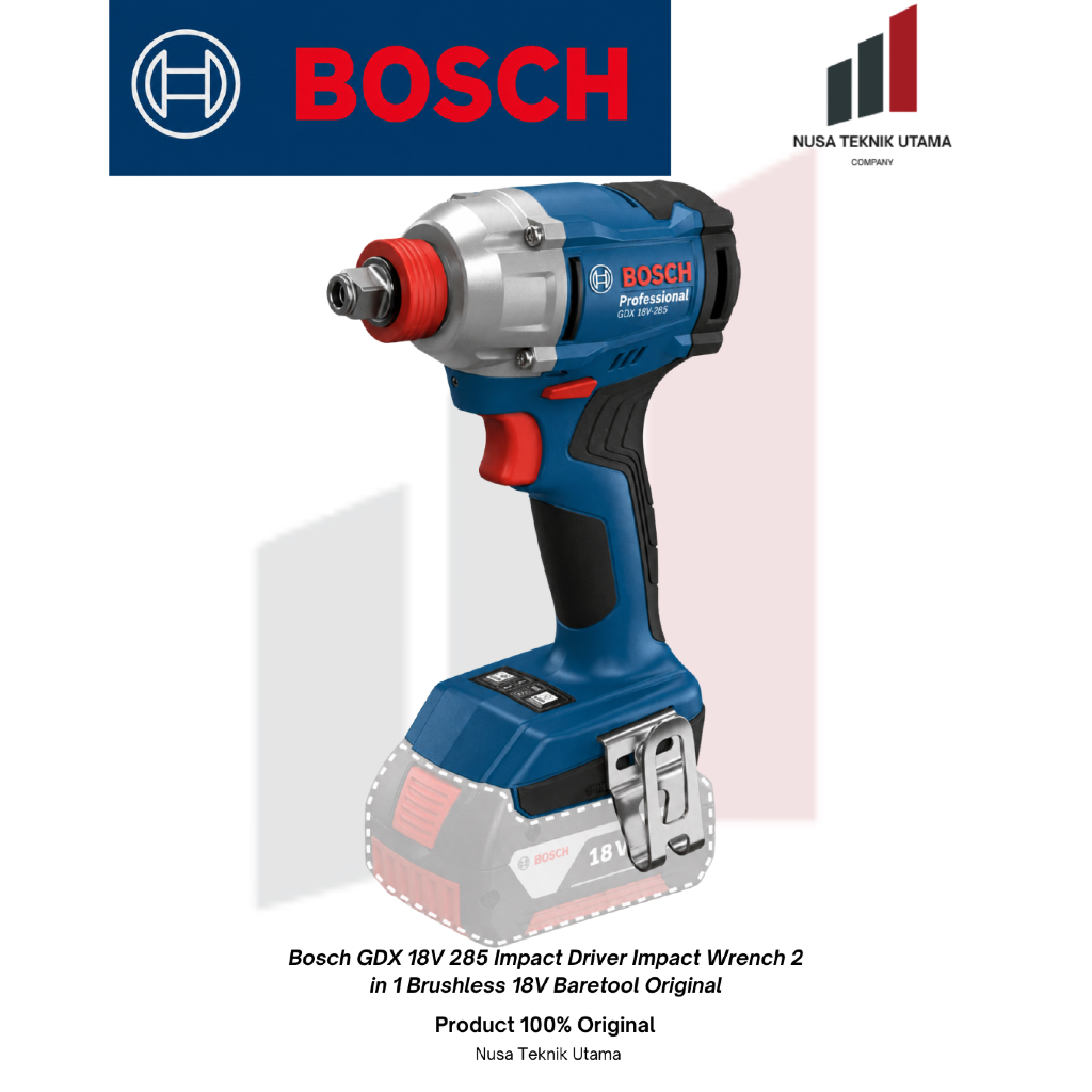 Bosch GDX 18V 285 Impact Driver Impact Wrench 2 in 1 Brushless 18V Baretool Original