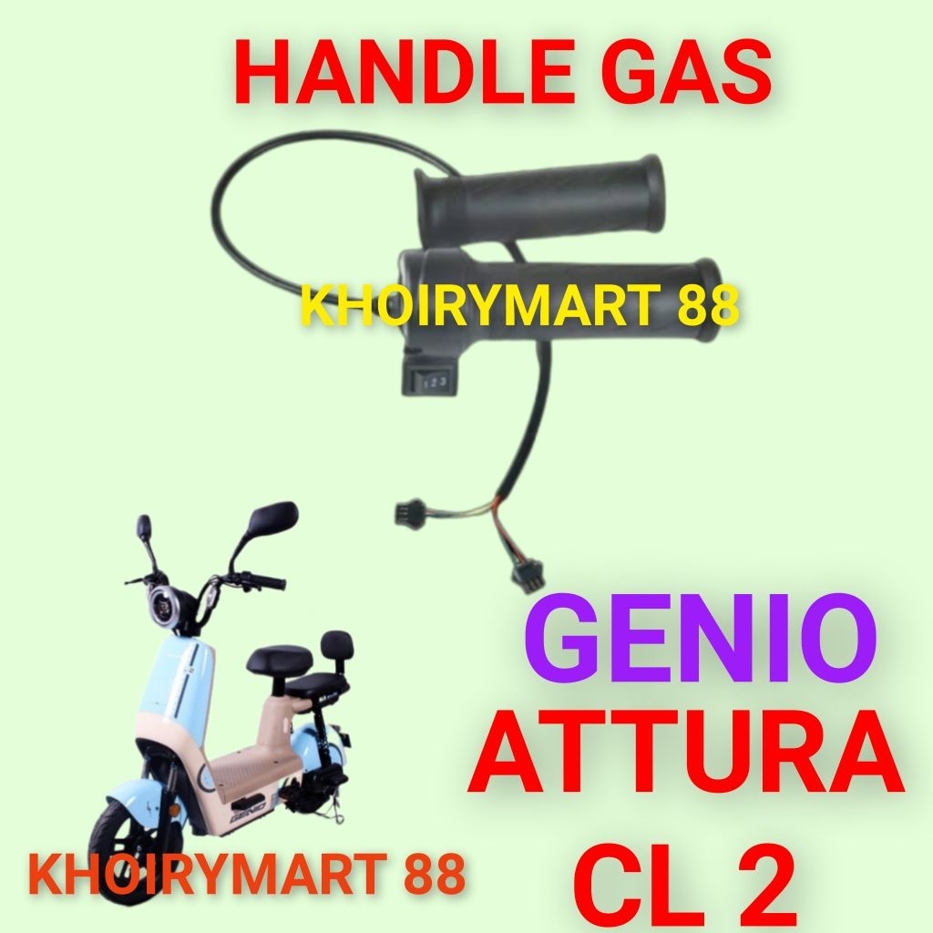 handle gas genio attura cl 2 throttle gas sepeda listrik genio attura cl2