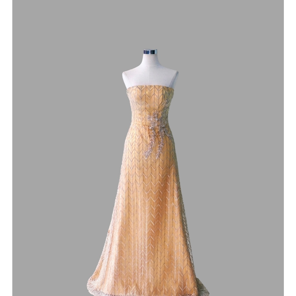 LONG CHAMPAGNE DRESS - NEW DRESS