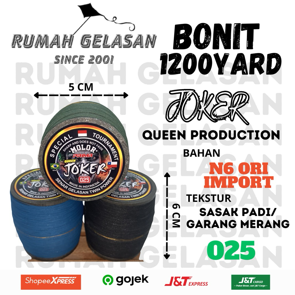 Gelasan Molor 025 JOKER 1200Yard Bonit - N6 + DOUBLE SILICON