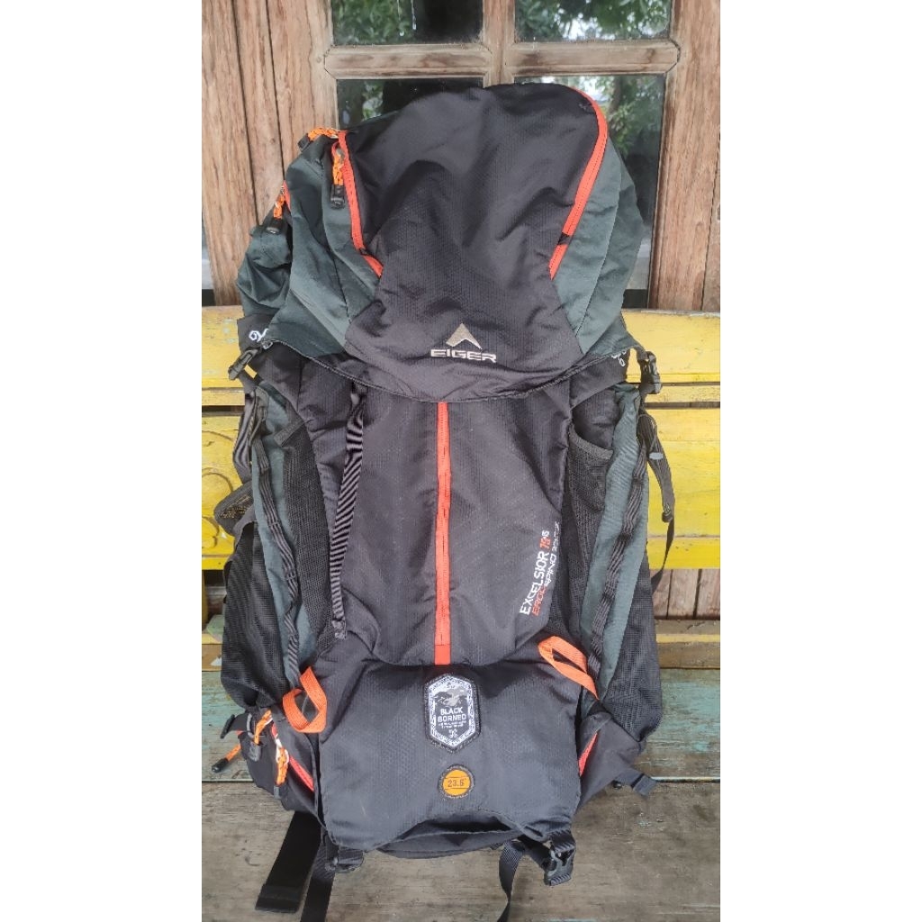 carrier eiger excelsior 75+15 black borneo