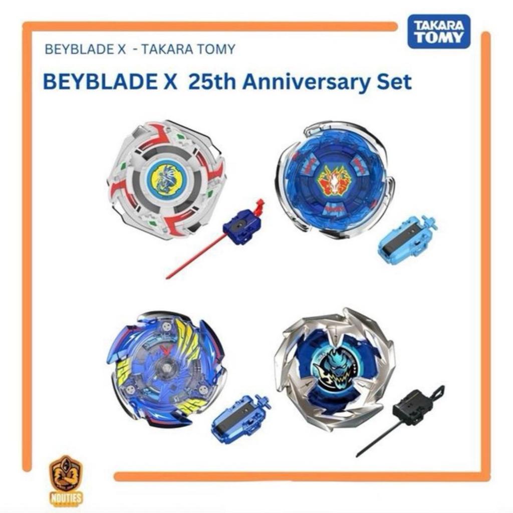 BX-00 Beyblade X Special Set 25th Anniversary (Dragoon, Pegasus, Valkyrie, Dransword) Takara Tomy Or