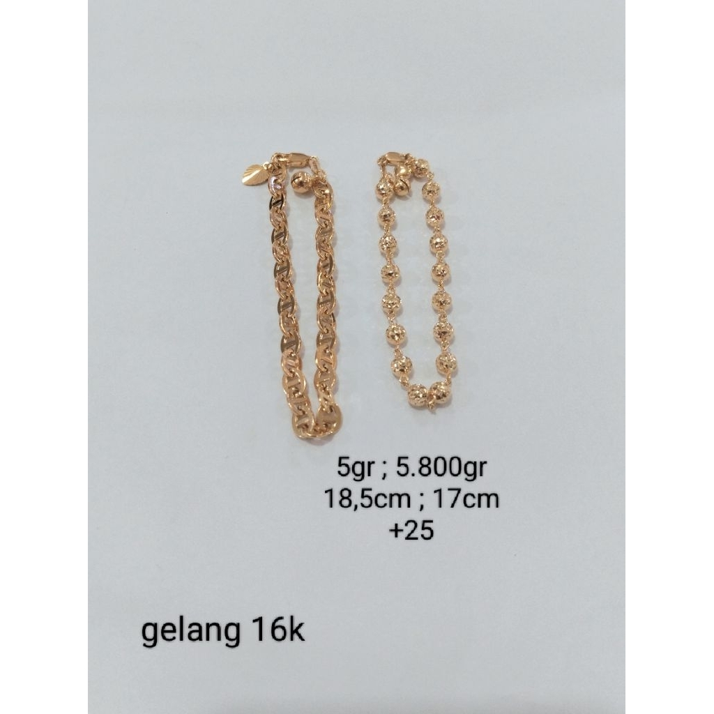 gelang emas 16 karat