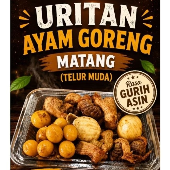Uritan / Telur Ayam Muda Goreng Kalasan Siap Makan