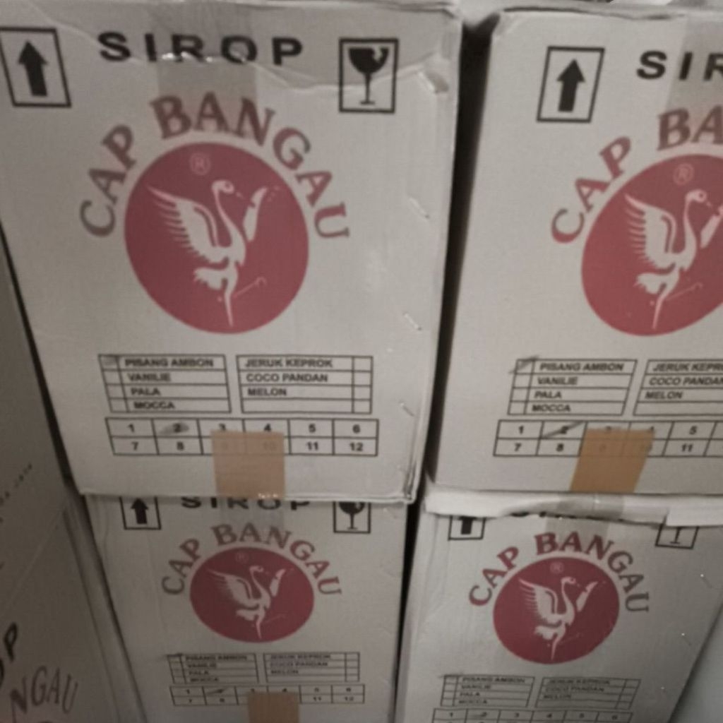 SIROP CAP BANGAU 620ML SIRUP BANGO BOTOL DUS ISI 12 MINUMAN KACA PISANG AMBON BEST SELLER