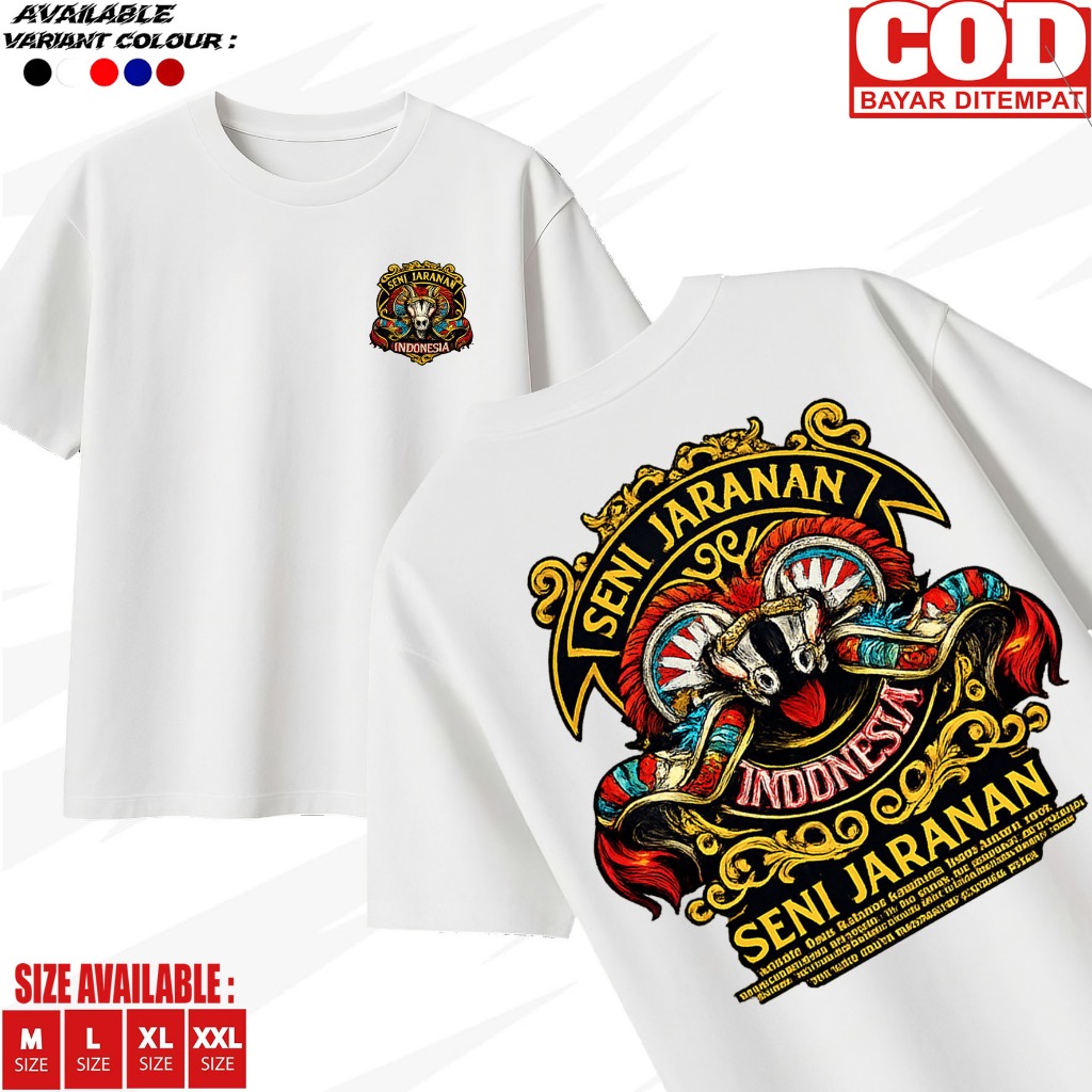 KAOS SENI JARANAN Kaos Kuda Lumping Baju Kaos Jathilan Turonggo Kesenian Indonesia