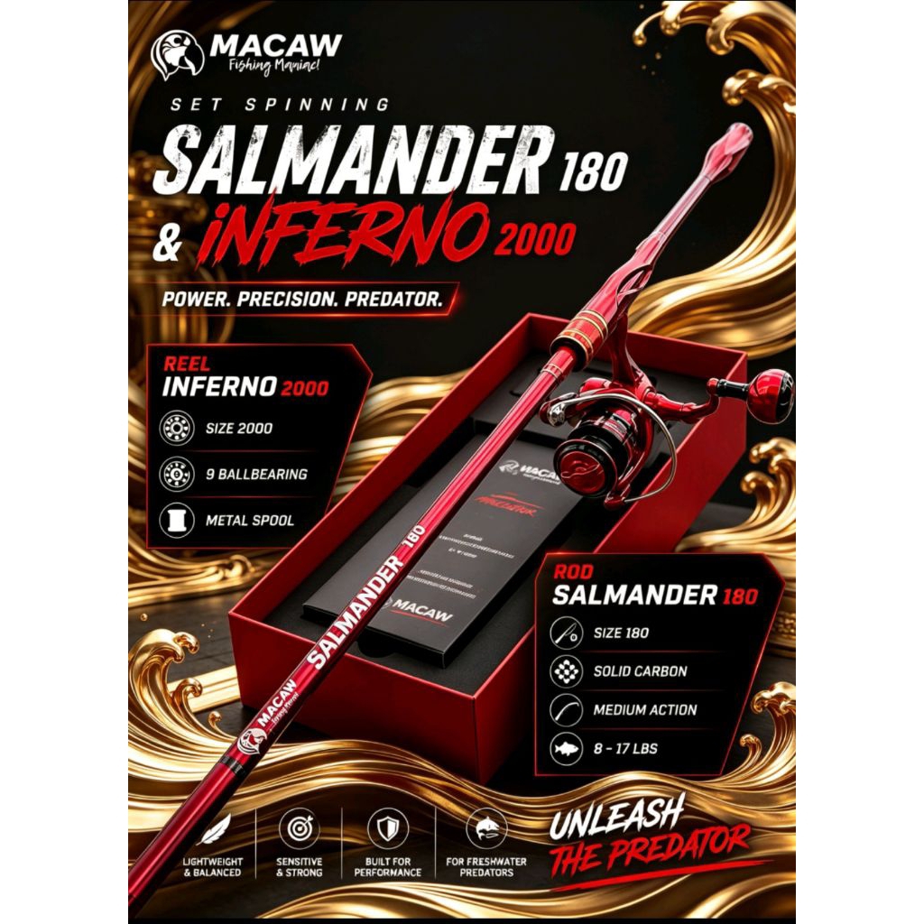 SET JORAN MACAW SALMANDER DAN REEL MACAW INVERNO