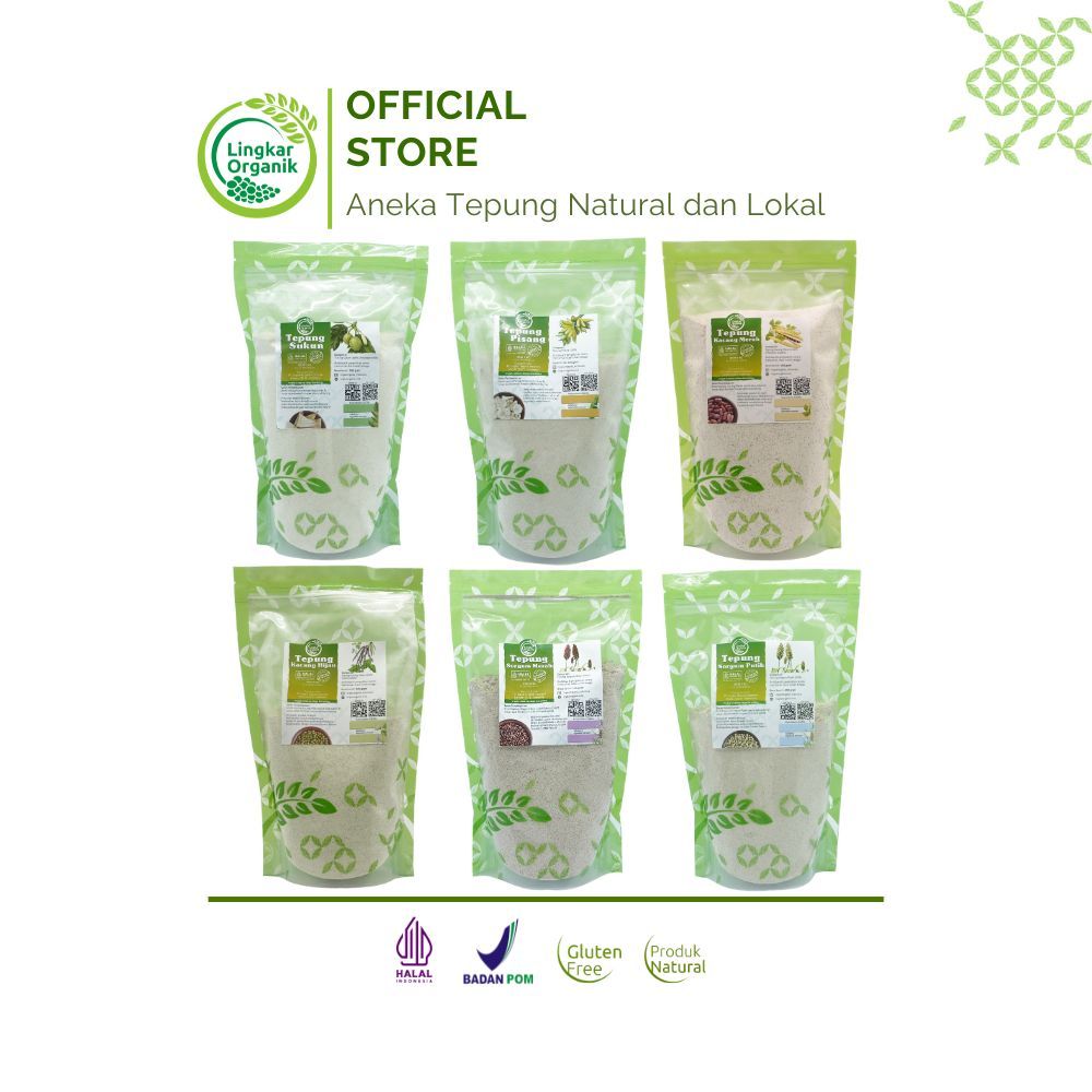 Lingkar Organik Tepung Sukun//Pisang//Kacang Merah//Kacang Hijau//Sorgum Merah//Sorgum Putih7