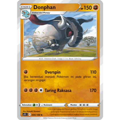 Donphan 059/100 Neraka Sirna S11 - POKEMON TCG INDONESIA