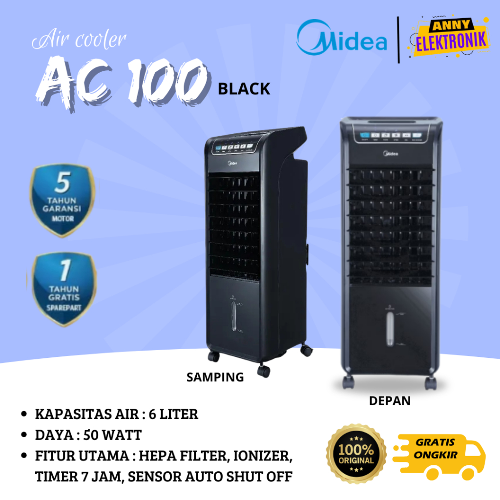Midea Air Cooler AC100 A (BLACK) Air Cooler