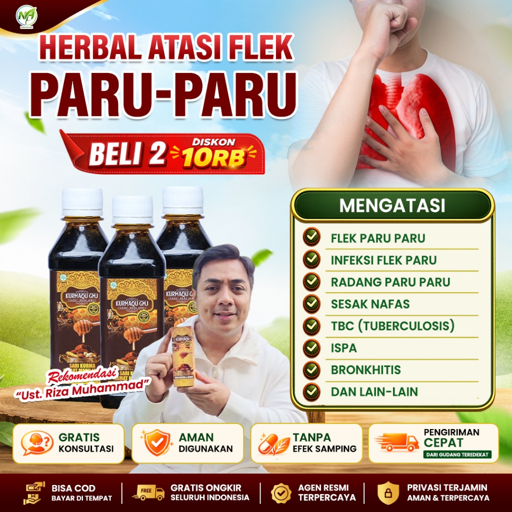 Obat Flek Paru Paru Anak Dewasa Sesak Nafas Asma TB Paru Pembersih Paru Paru Bronkitis - Kurmaqu GMJ