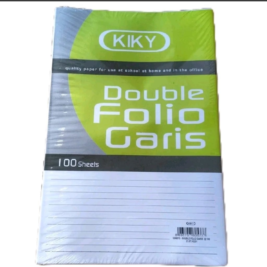 100 Lembar Double folio garis Kiky - folio kiky