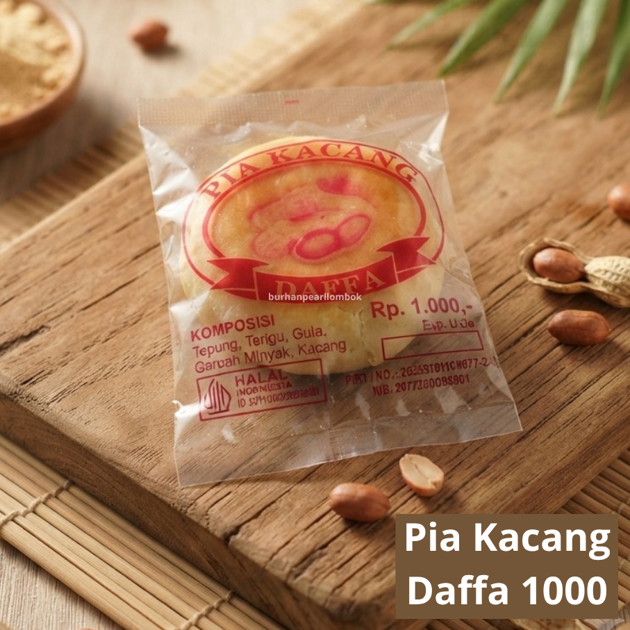 Kue Pia Kacang Daffa Original - Bakpia Kacang Ijo Jajanan Pasar Enak 1000
