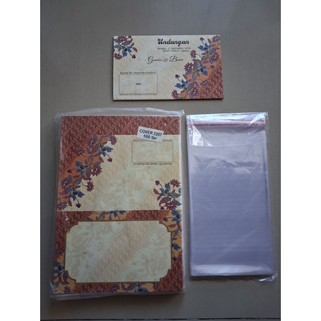 BLANKO ERBA 2207 KOSONGAN TERMASUK PLASTIK OPP ISI 100 LBR