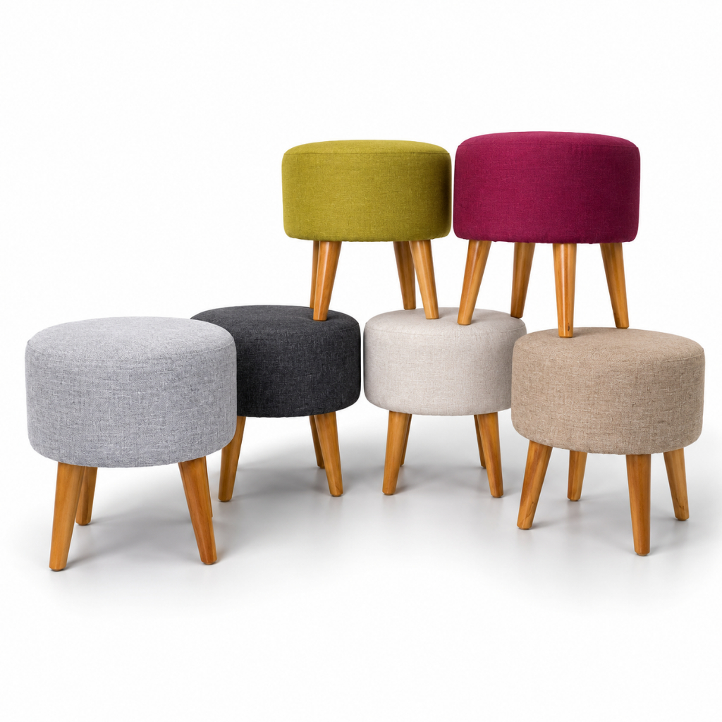 KANVAS - STOOL  BULAT POLOS / PUFF / SOFA STOOL BULAT MINIMALIS