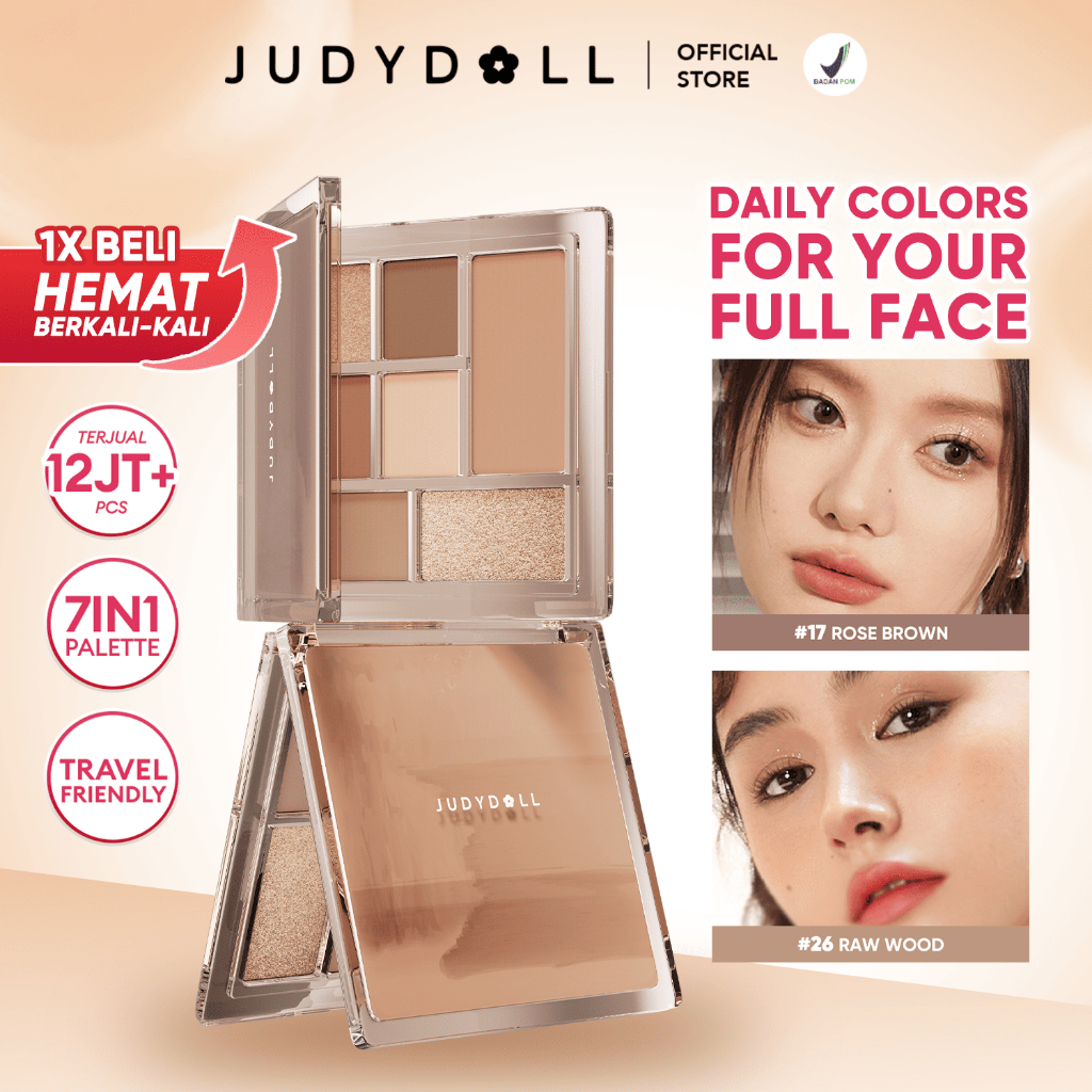 Judydoll Eyeshadow & Multi Function Full Face Palette - 9gr - Full Face Palette Multifungsi Sebagai 
