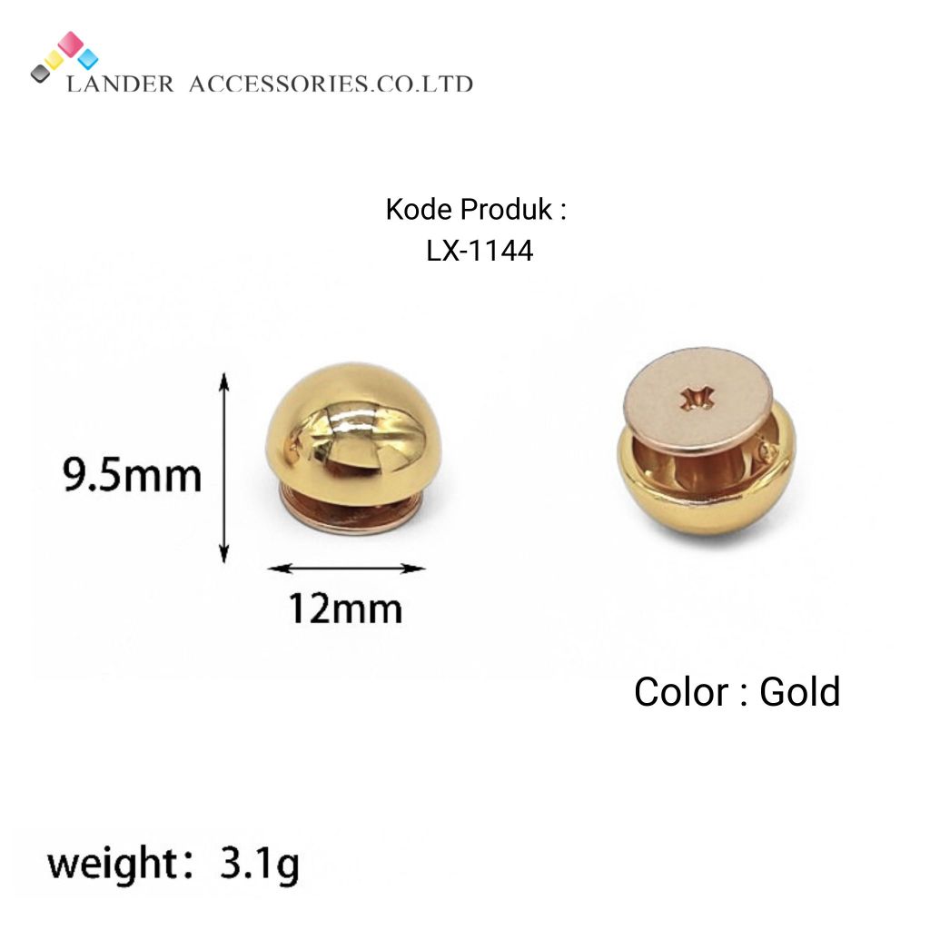 Lander Kaki Tas Mur Baut Stand Bag / Bag Foot / LX-1144 / Gold / 12mm