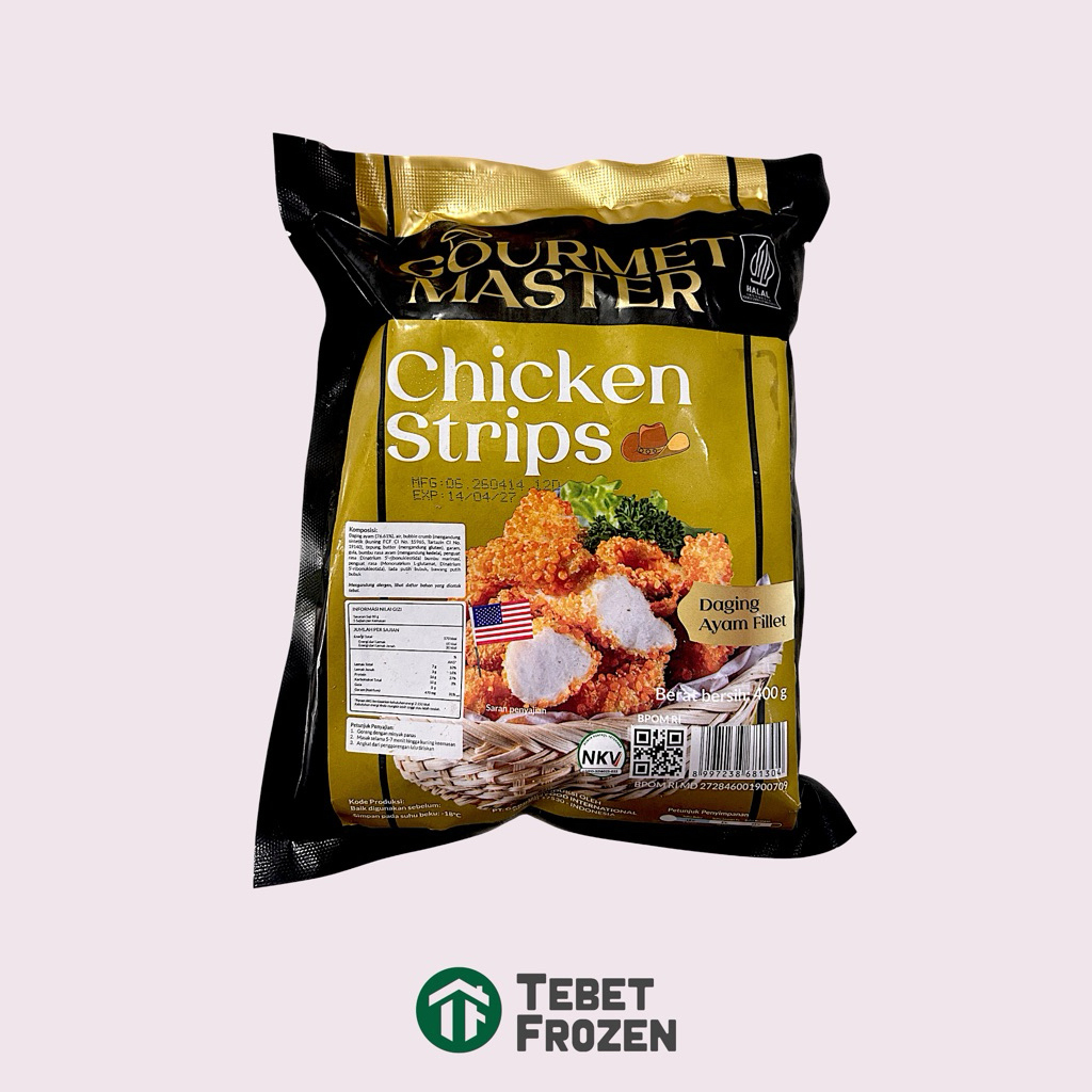 GOURMET MASTER CHICKEN STRIP 400GRAM - TEBET FROZEN