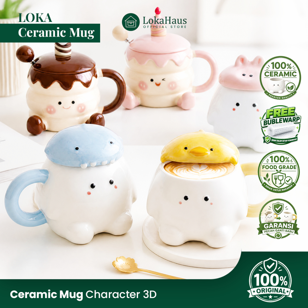 Mug Keramik Character – Cute Series