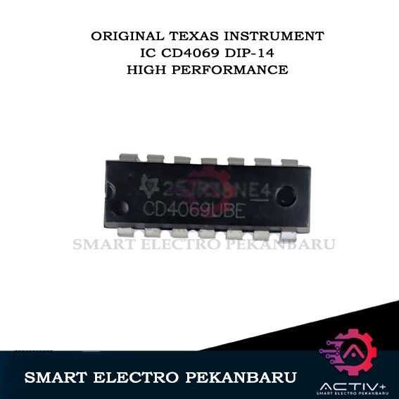 ORIGINAL IC CD4069 DIP-14 TEXAS INSTRUMENT CMOS LOGIC GATE NOT CD4069UBE CD 4069 UBE 4069UBE HEF4069
