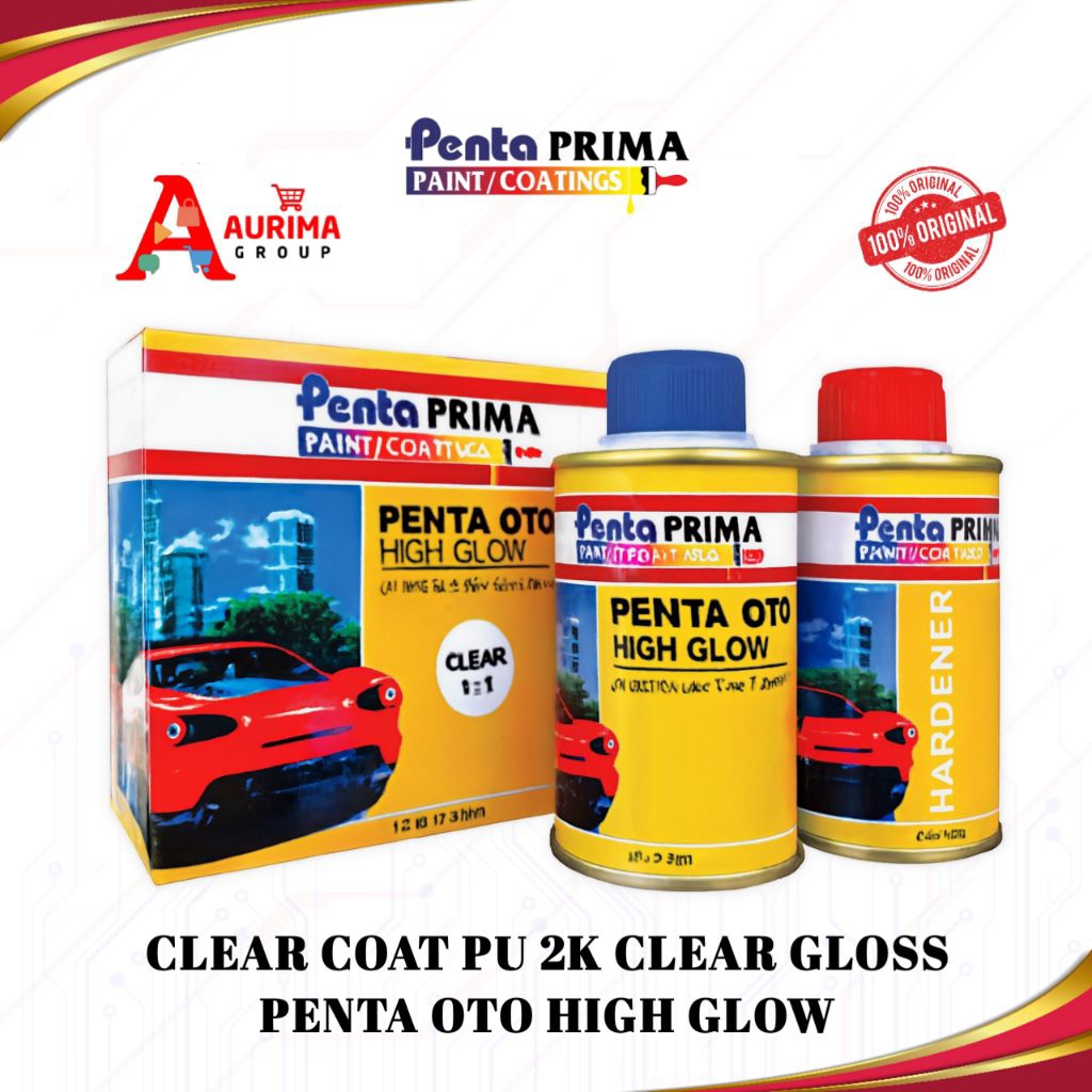 CLEAR PENTA OTO CLEAR GLOSS PU 2K CLEAR COAT 1010 (PERNIS MOTOR / VARNISH MOBIL / CAT MOBIL)