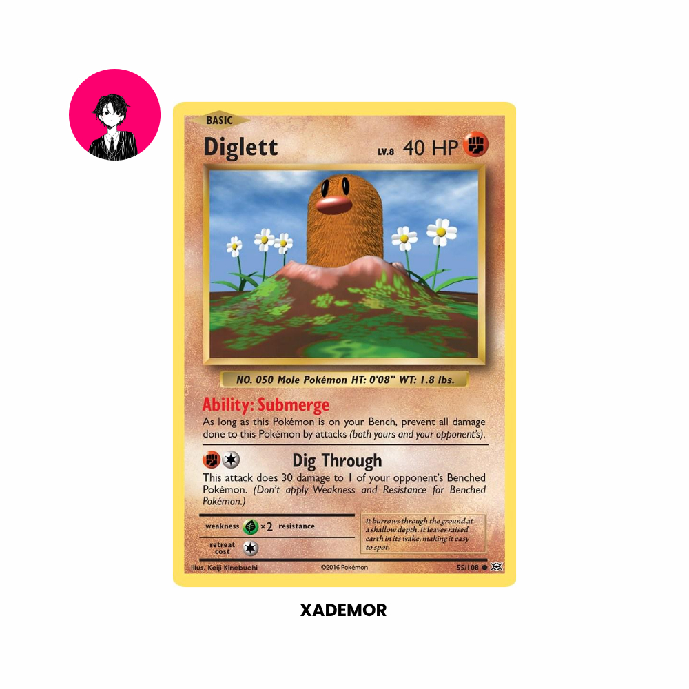 Pokemon Card Diglett 55/108 Common - Pokemon Evolutions